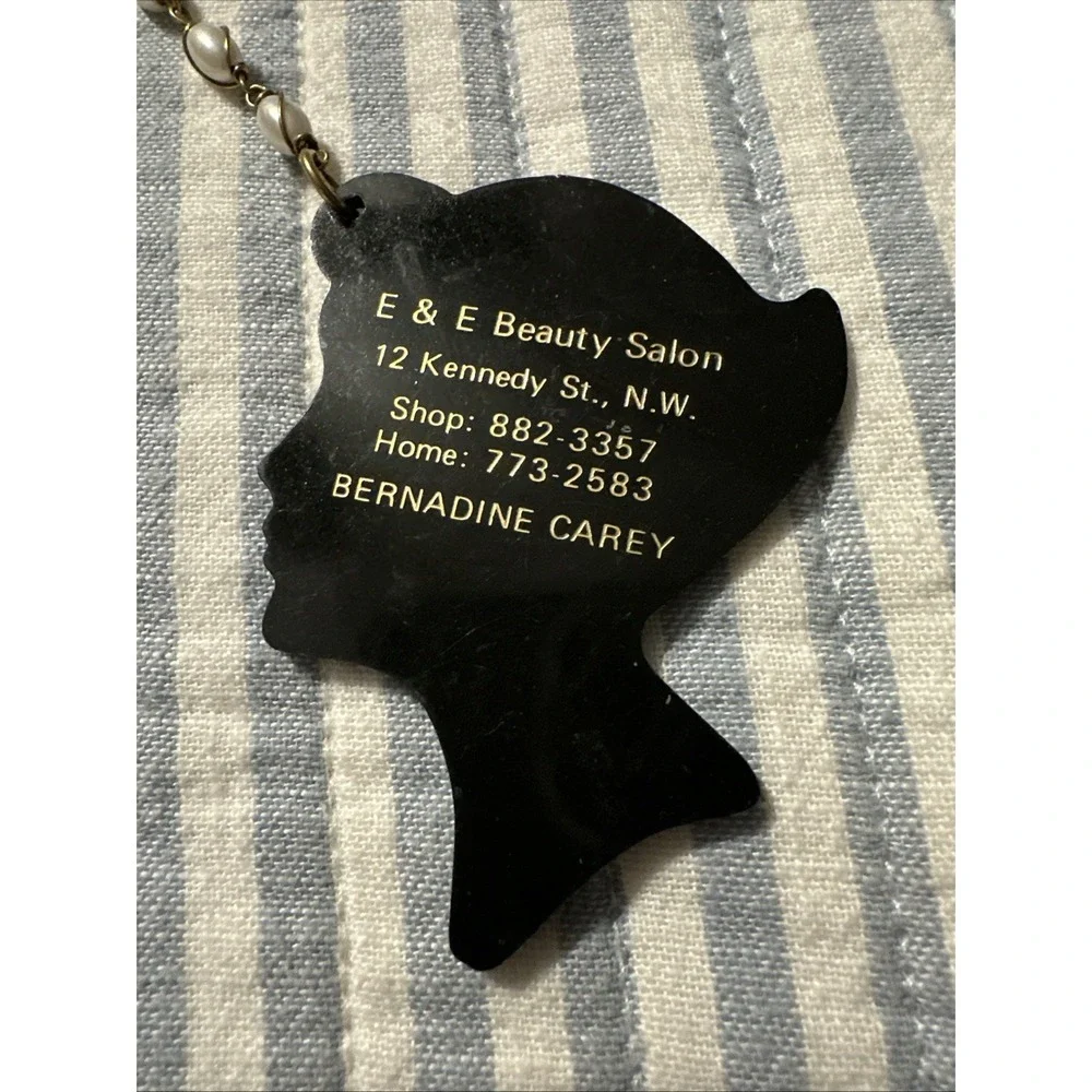Vintage E & E‎ Beauty Salon Hair Styling Parlor Keychain